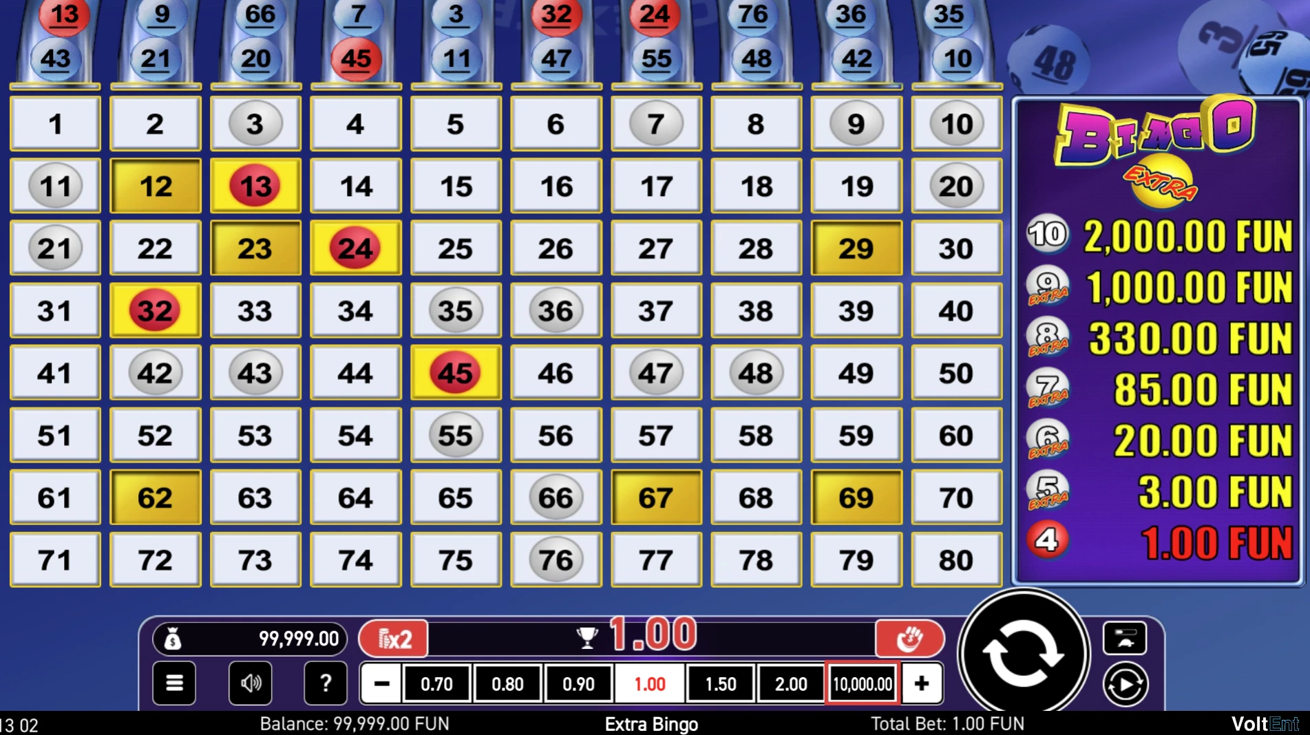 Extra Bingo by Wazdan