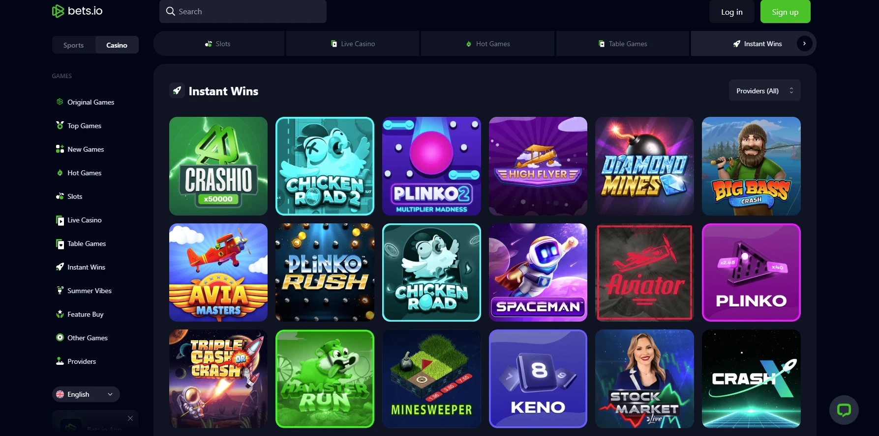 Bets.io Casino Instant Games