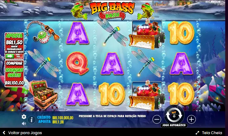 A distribuição do slot funciona da seguinte forma: cinco colunas e três linhas.