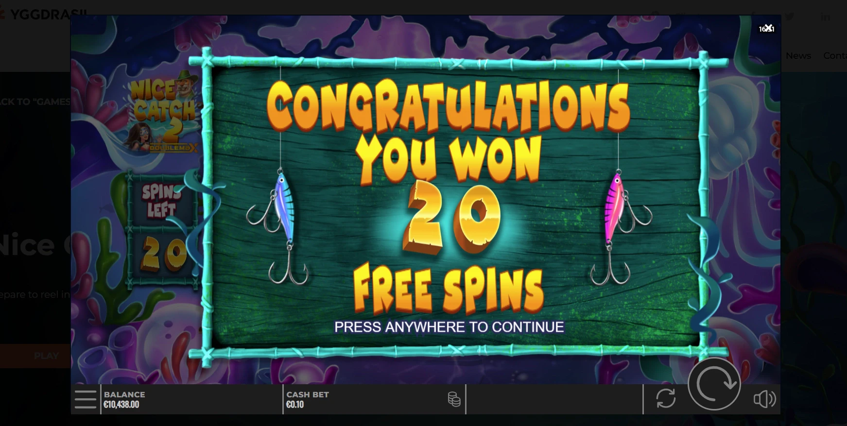 Nice Catch 2 Free Spins