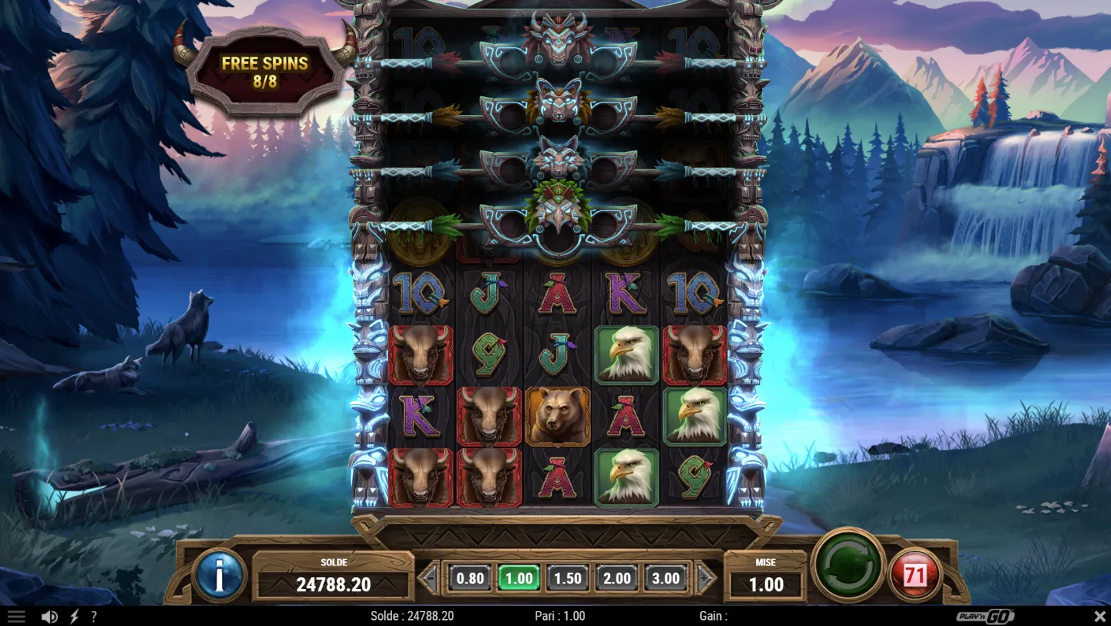 free spins dans buffalo of wealth
