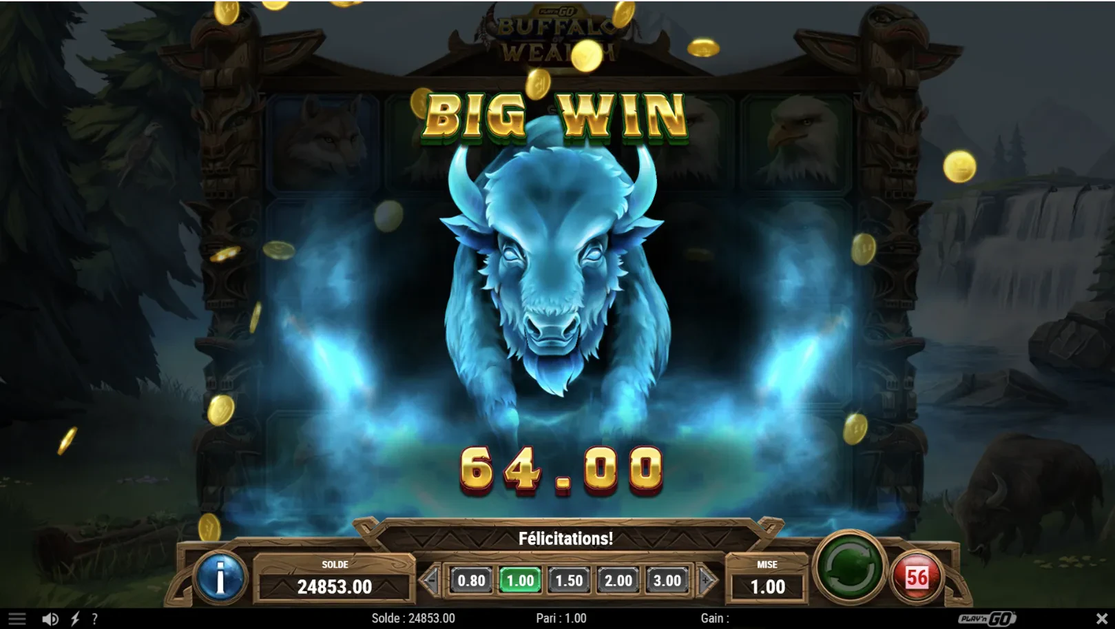 big win dans buffalo of wealth