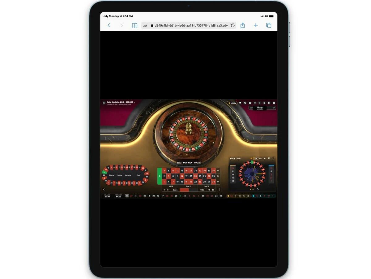 auto roulette tablette