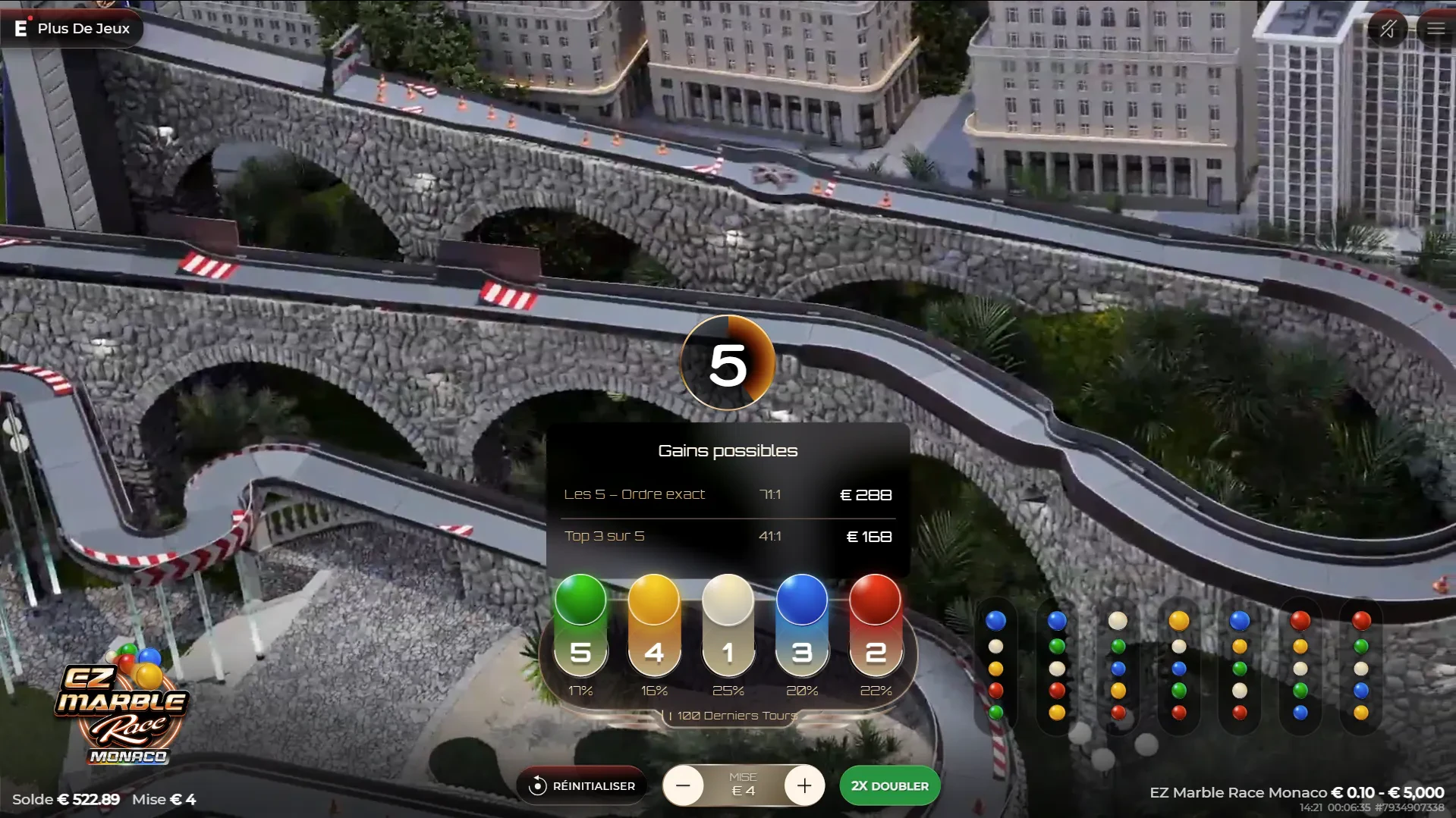 les mises dans ez marble race monaco