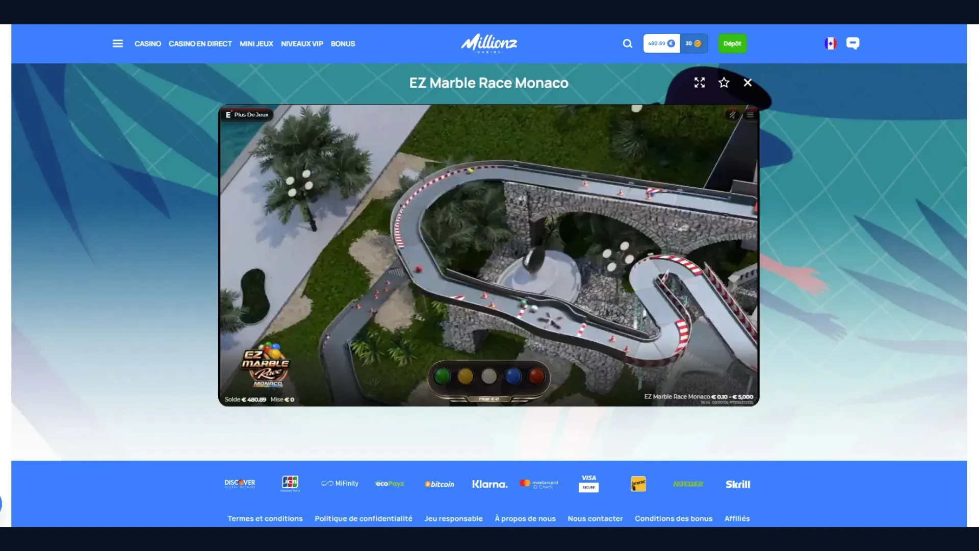 ez marble race monaco sur millionz