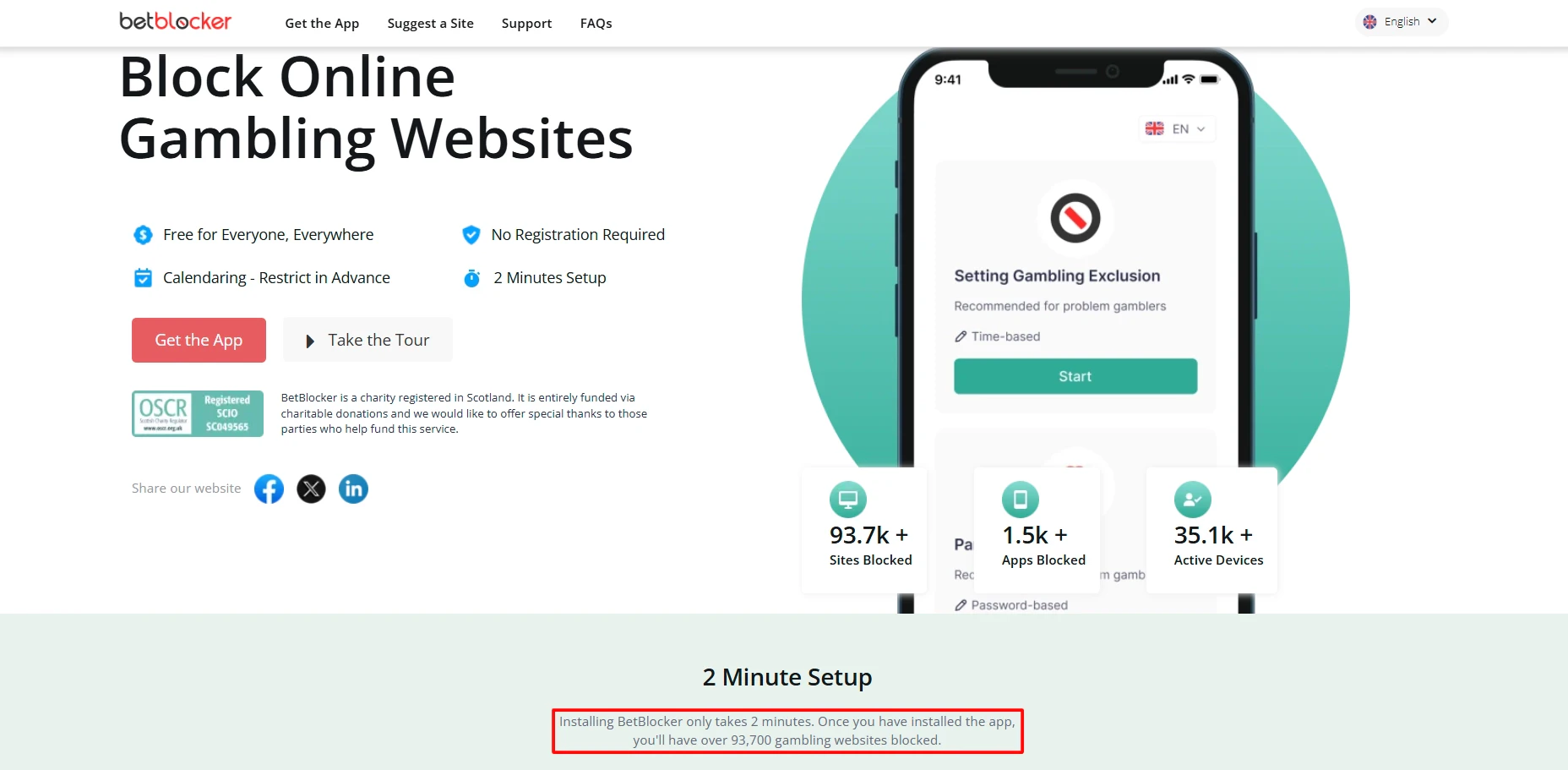 Betblocker Homepage