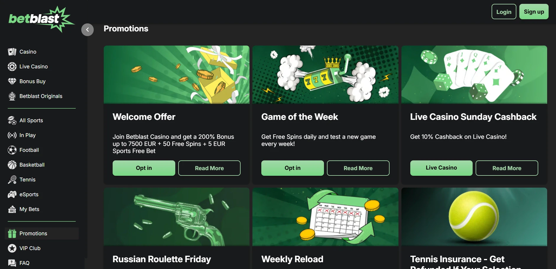 Betblast Promotions