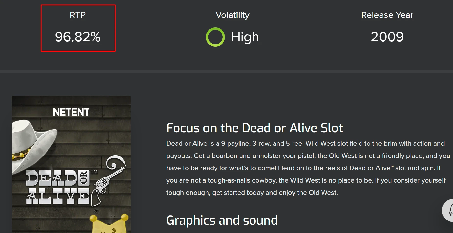 Dead or Alive RTP
