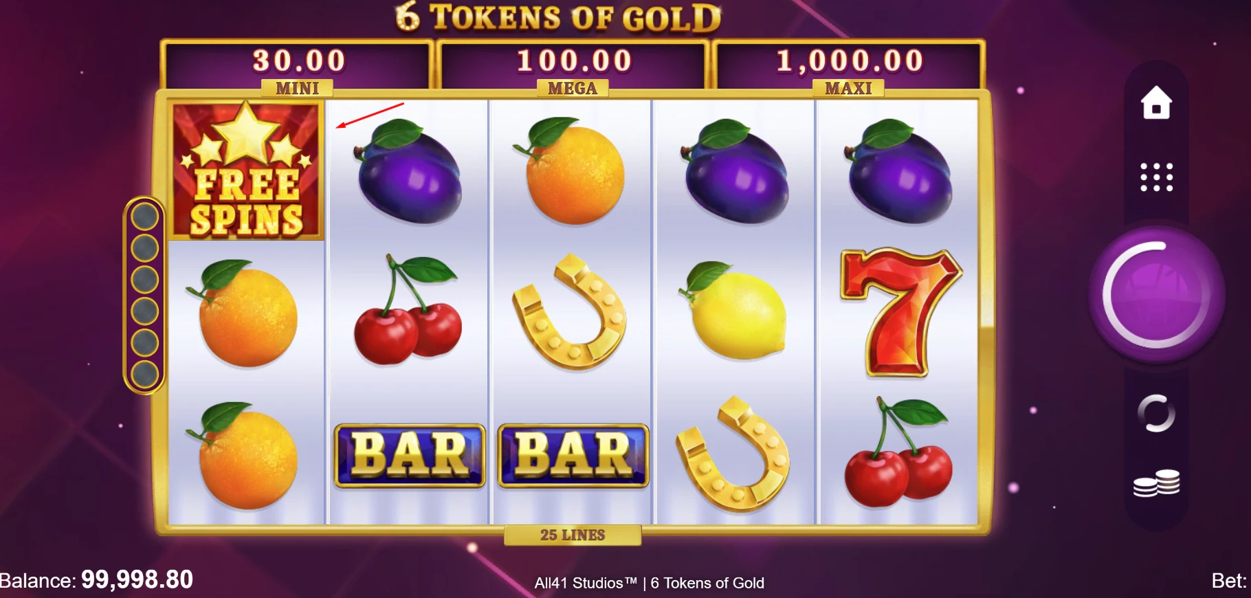 6 Tokens of Gold Theme