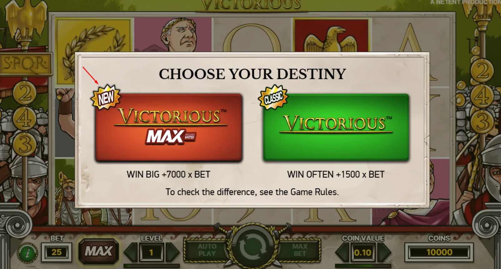 Victorious MAX Volatility Settings