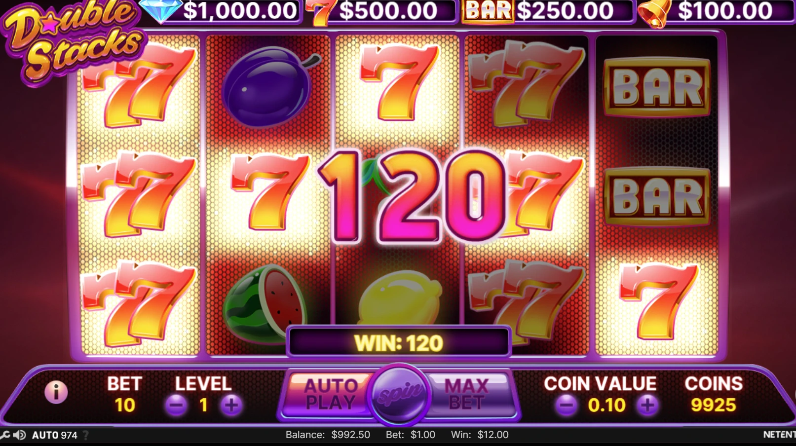 Double Stacks Payout