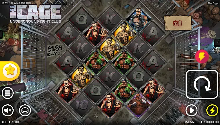 A organização do slot funciona da seguinte forma: 3x4x3x4x3x4x3
