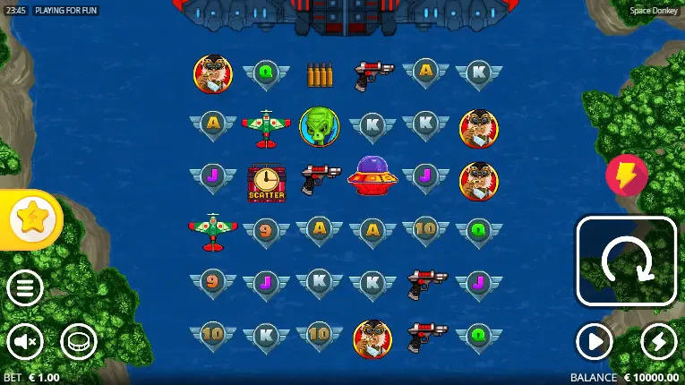 A organização do slot funciona da seguinte forma: 6x6