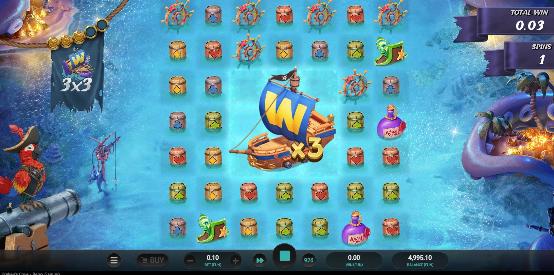 Kraken's Cove Bonus Round