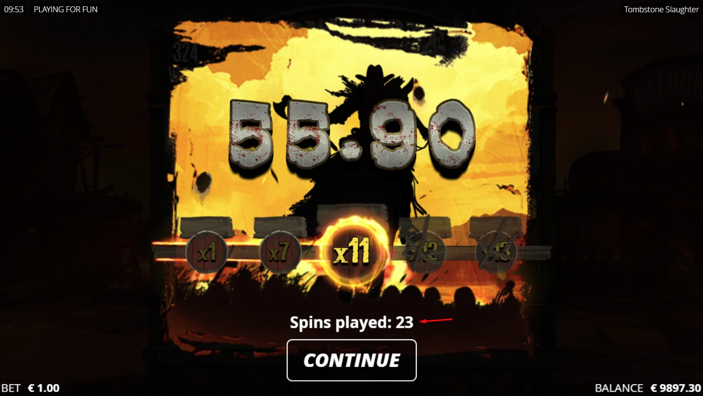 Tombstone Slaughter Free Spins