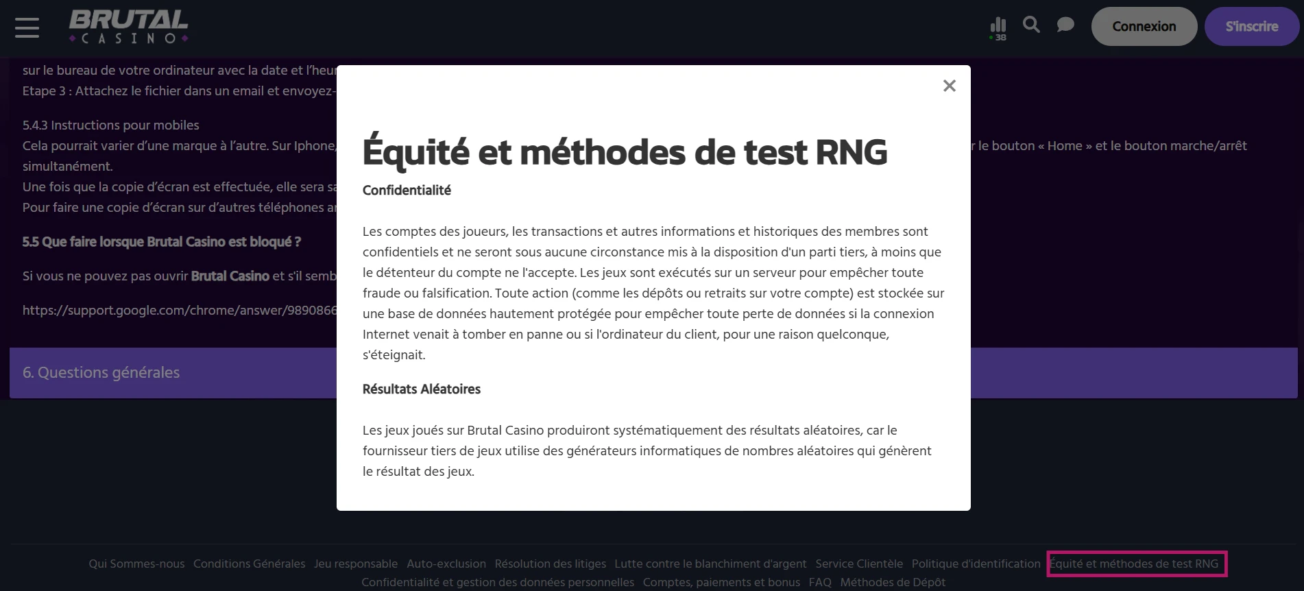 Equité et méthodes de test RNG