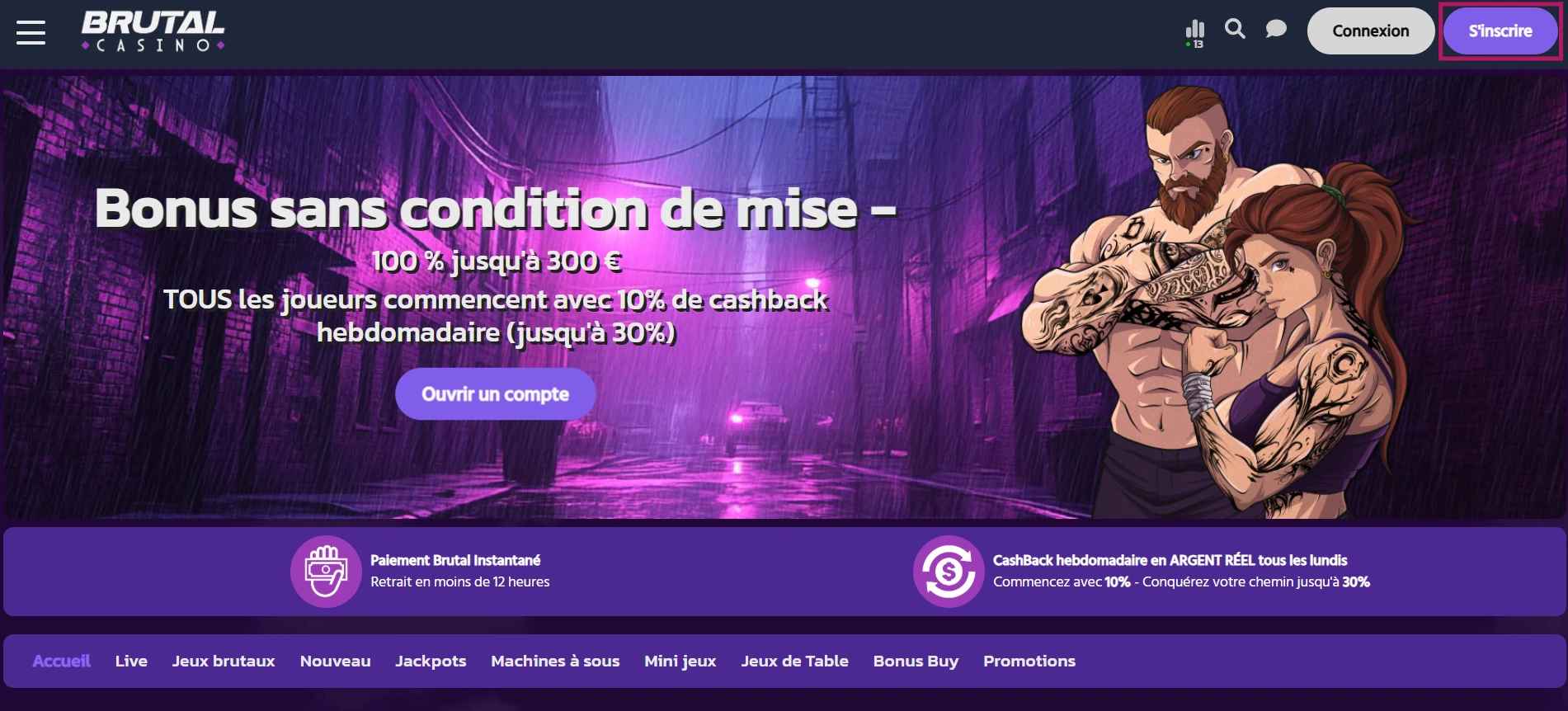 Bouton S'inscrire