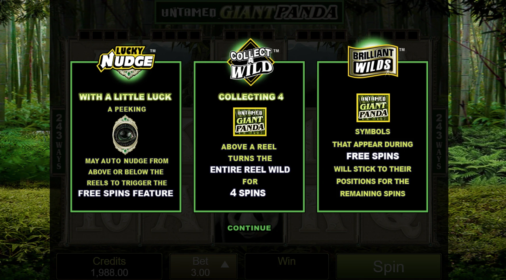 Untamed Giant Panda Game Mechanics