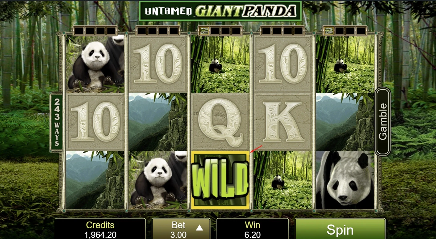 Untamed Giant Panda Wild Symbol