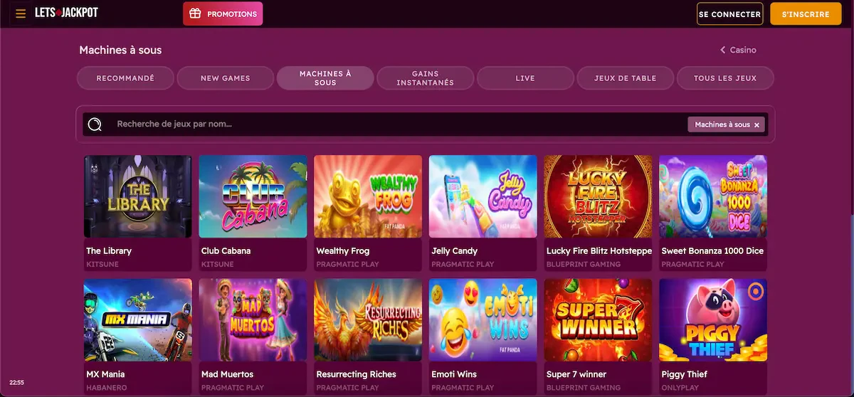lets jackpot machines à sous
