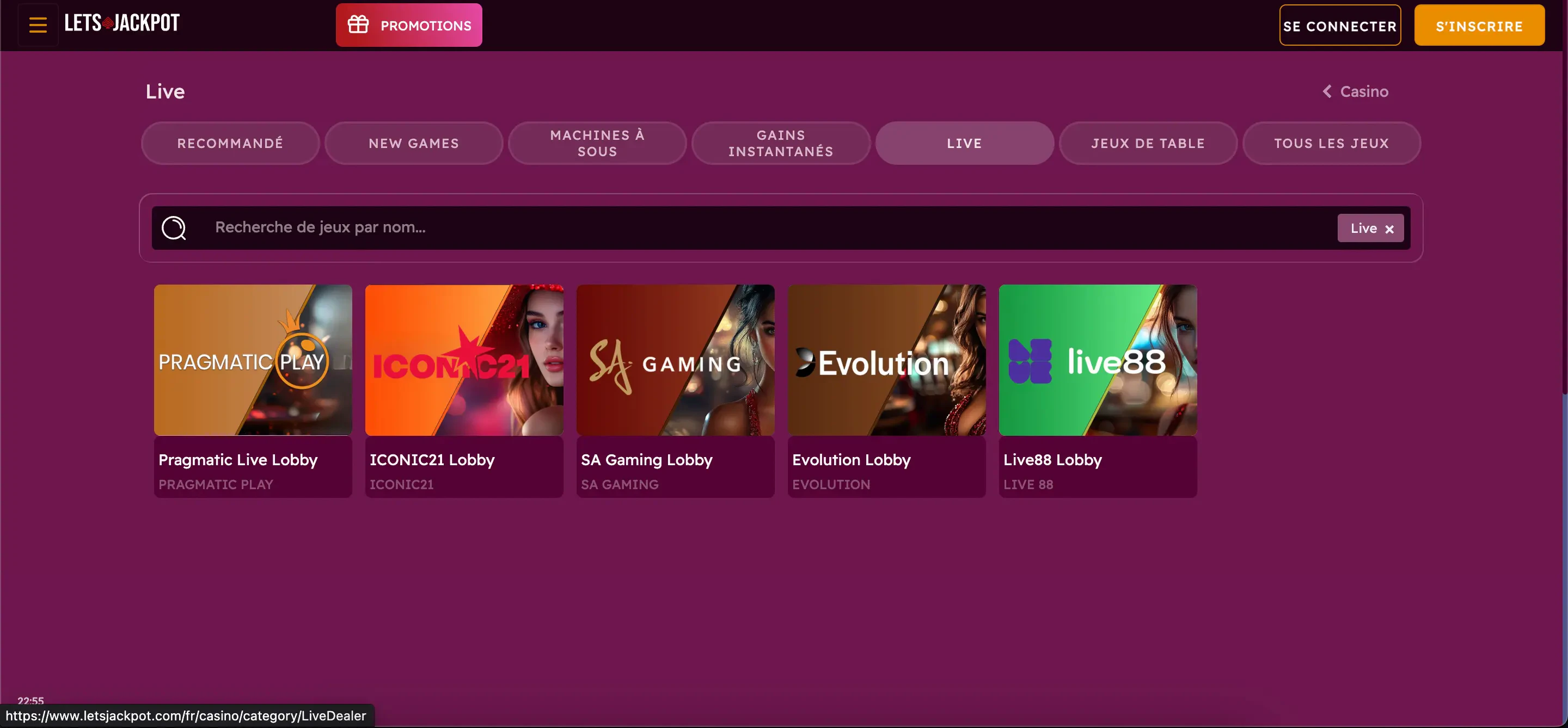 lets jackpot casino en direct