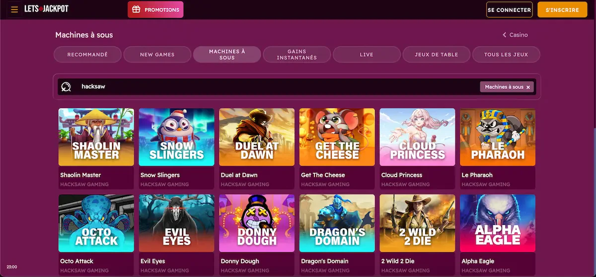 lets jackpot fournisseurs