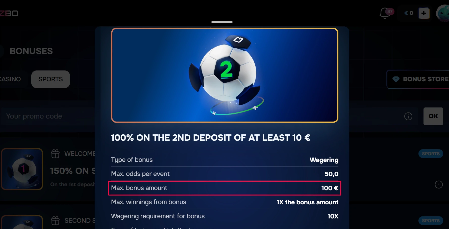 Gizbo Bonus Max Cashout