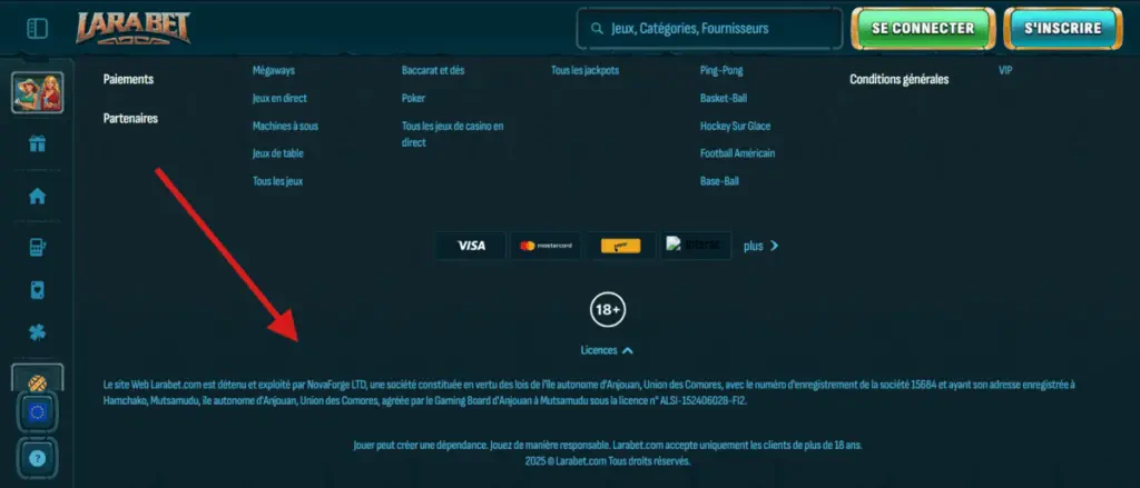 larabet licence
