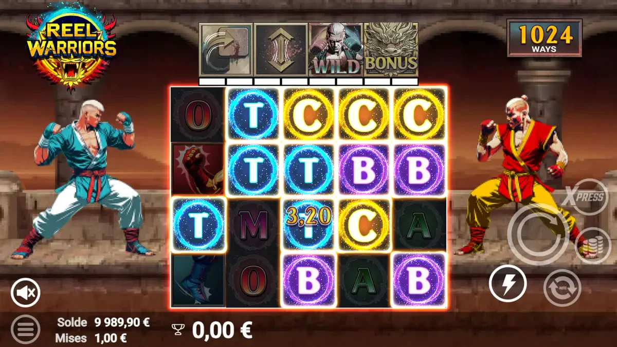 gains sur reel warriors