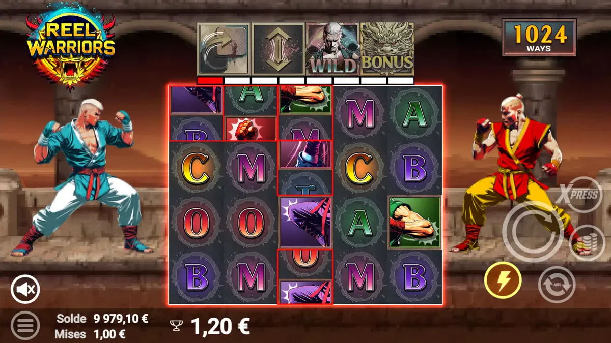 respin après combinaison sur reel warriors