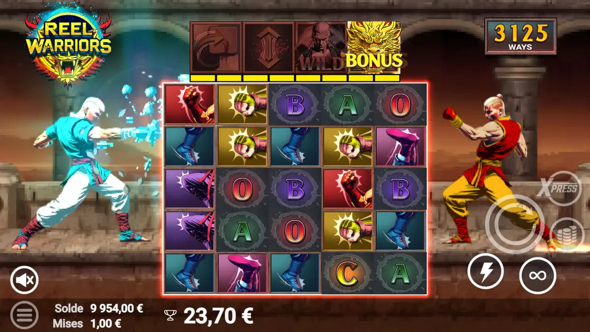 8 hits sur reel warriors