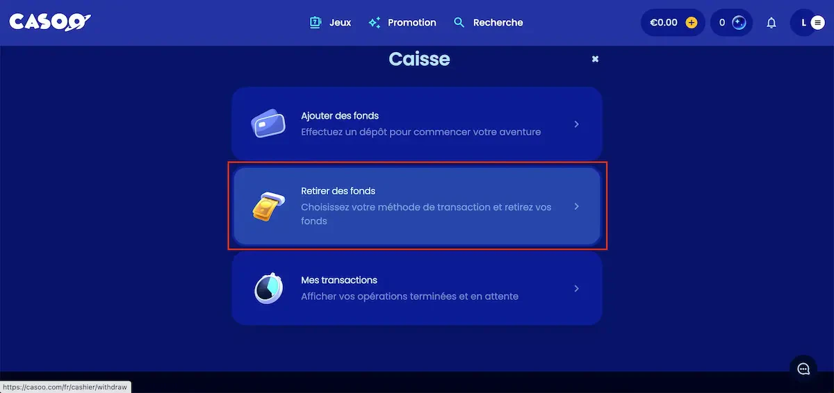 casoo-retrait