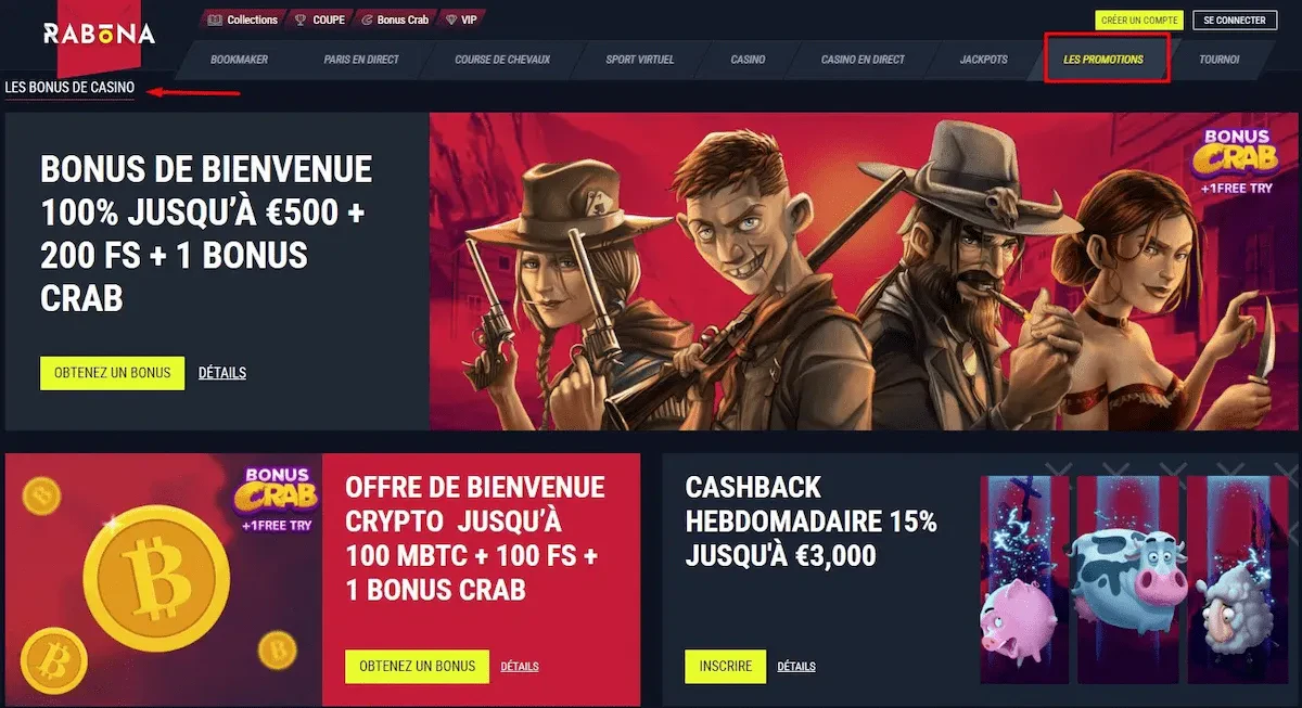 Page promotion Rabona casino