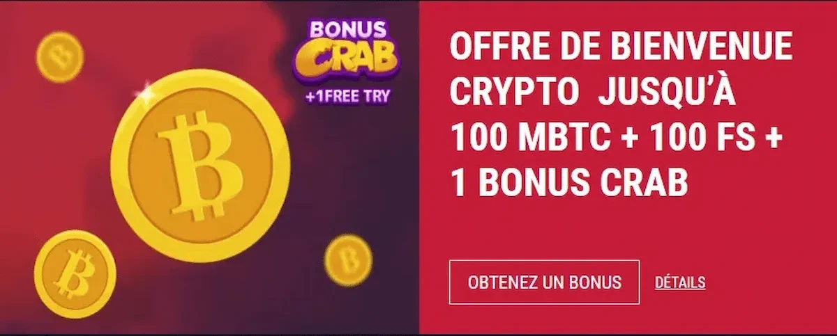Offre bienvenue crypto