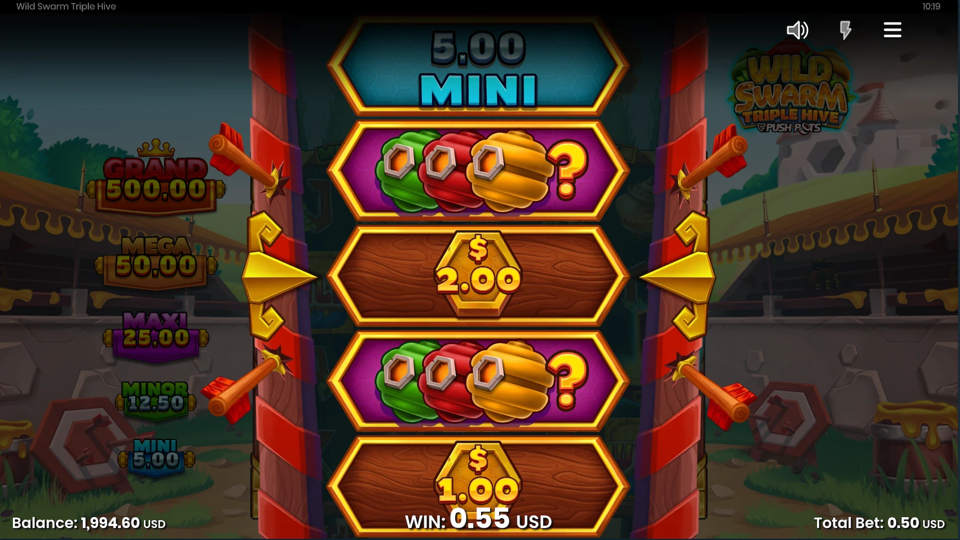 jackpot wild swarm triple hive