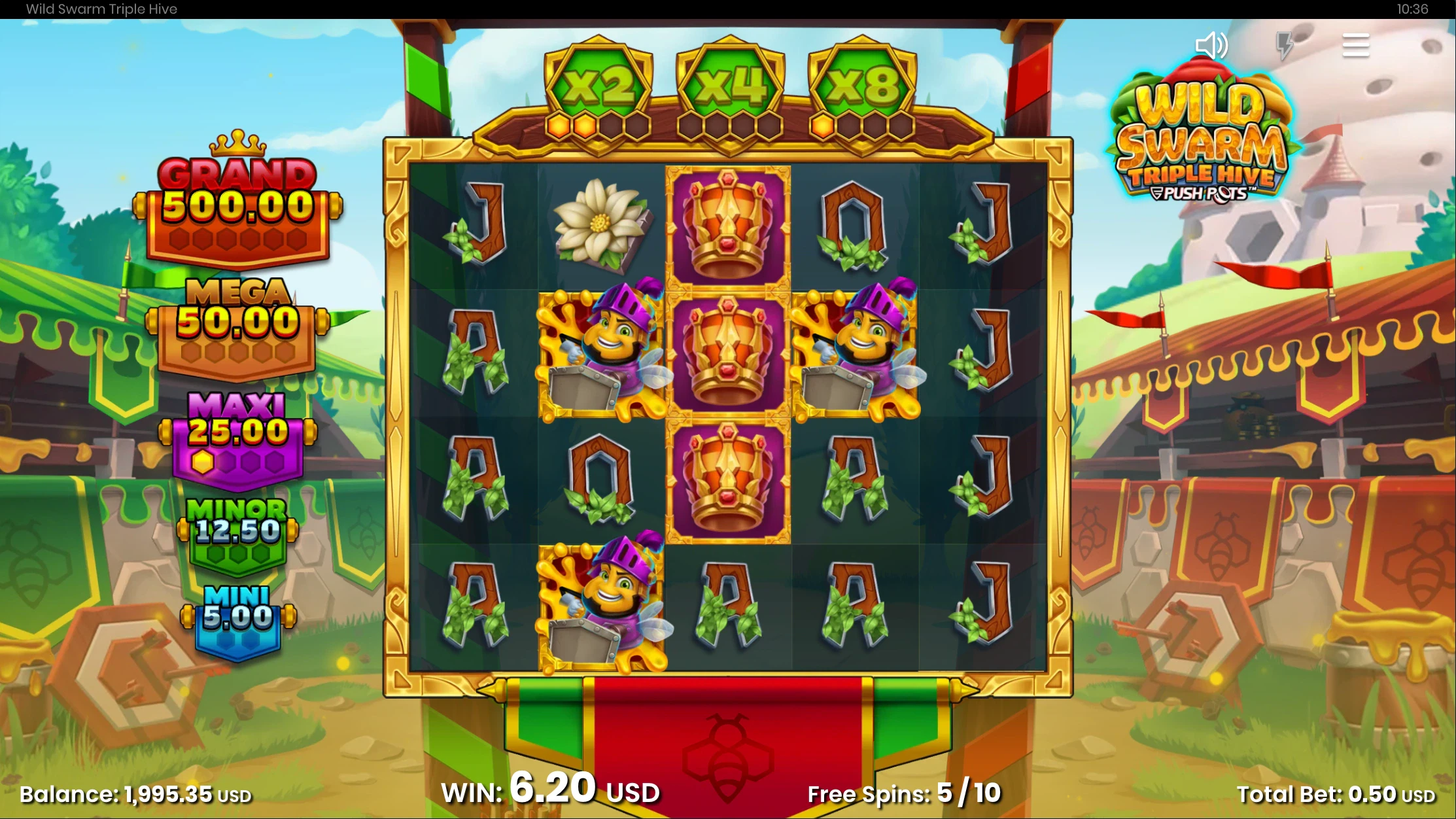 free spins wild swarm triple hive