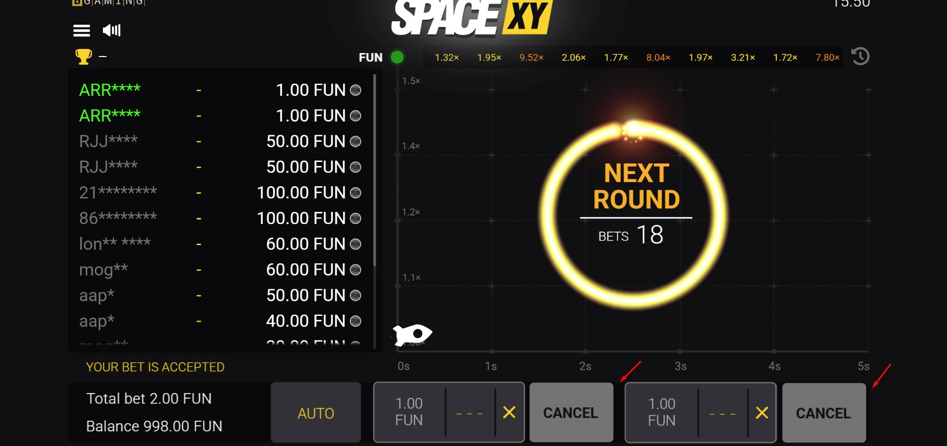 Space XY Demo Mode