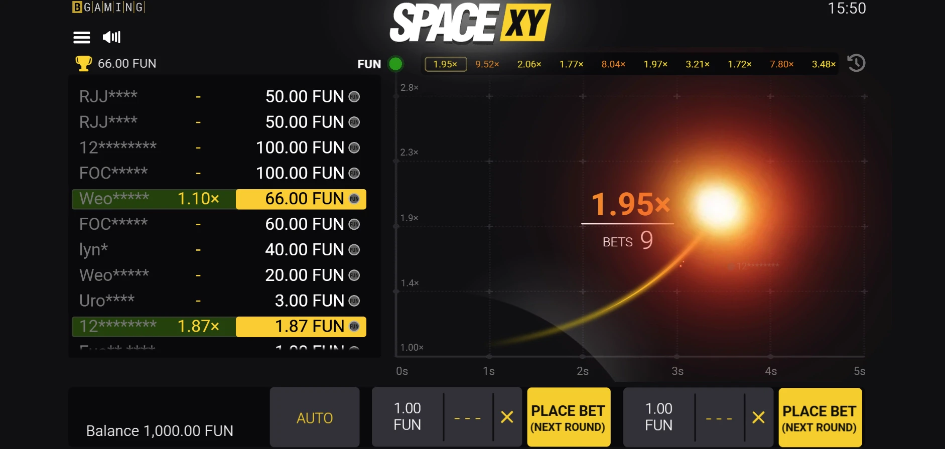 Space XY Bets