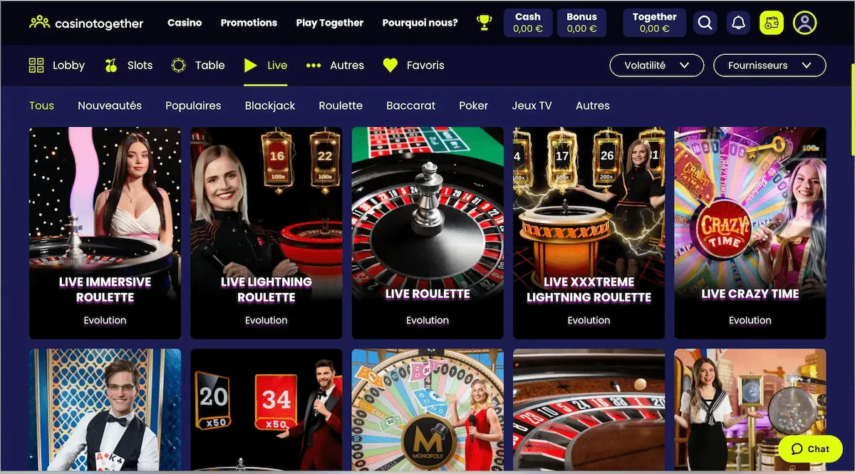 CasinoTogether live casino