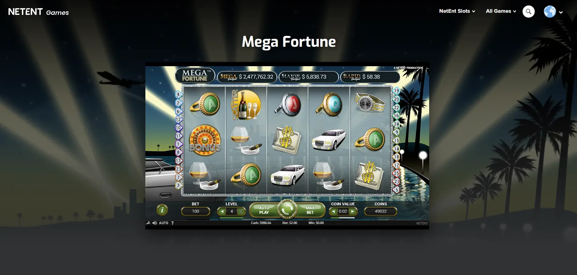 NetEnt - Mega Fortune