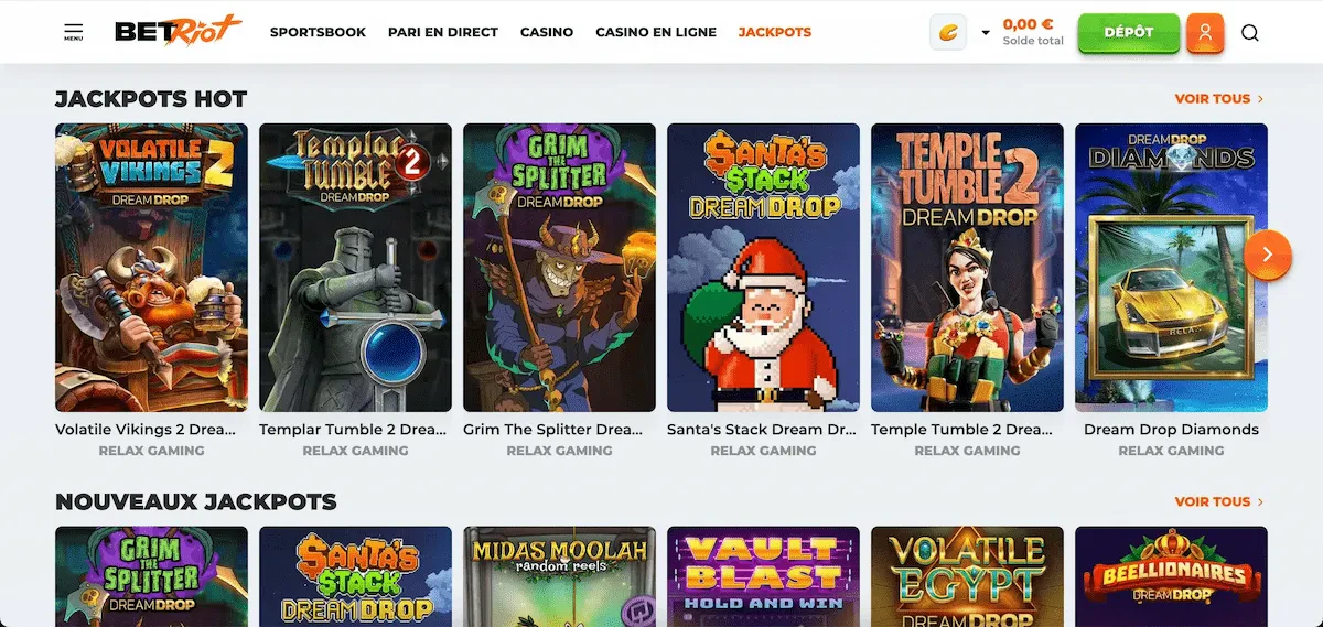 betriot jackpots