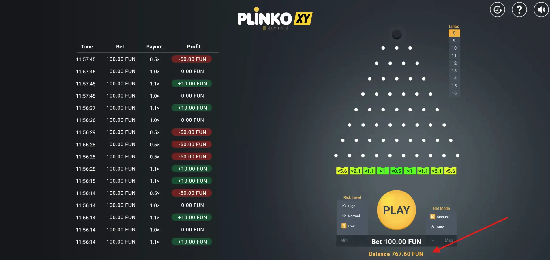 Plinko XY - Balance
