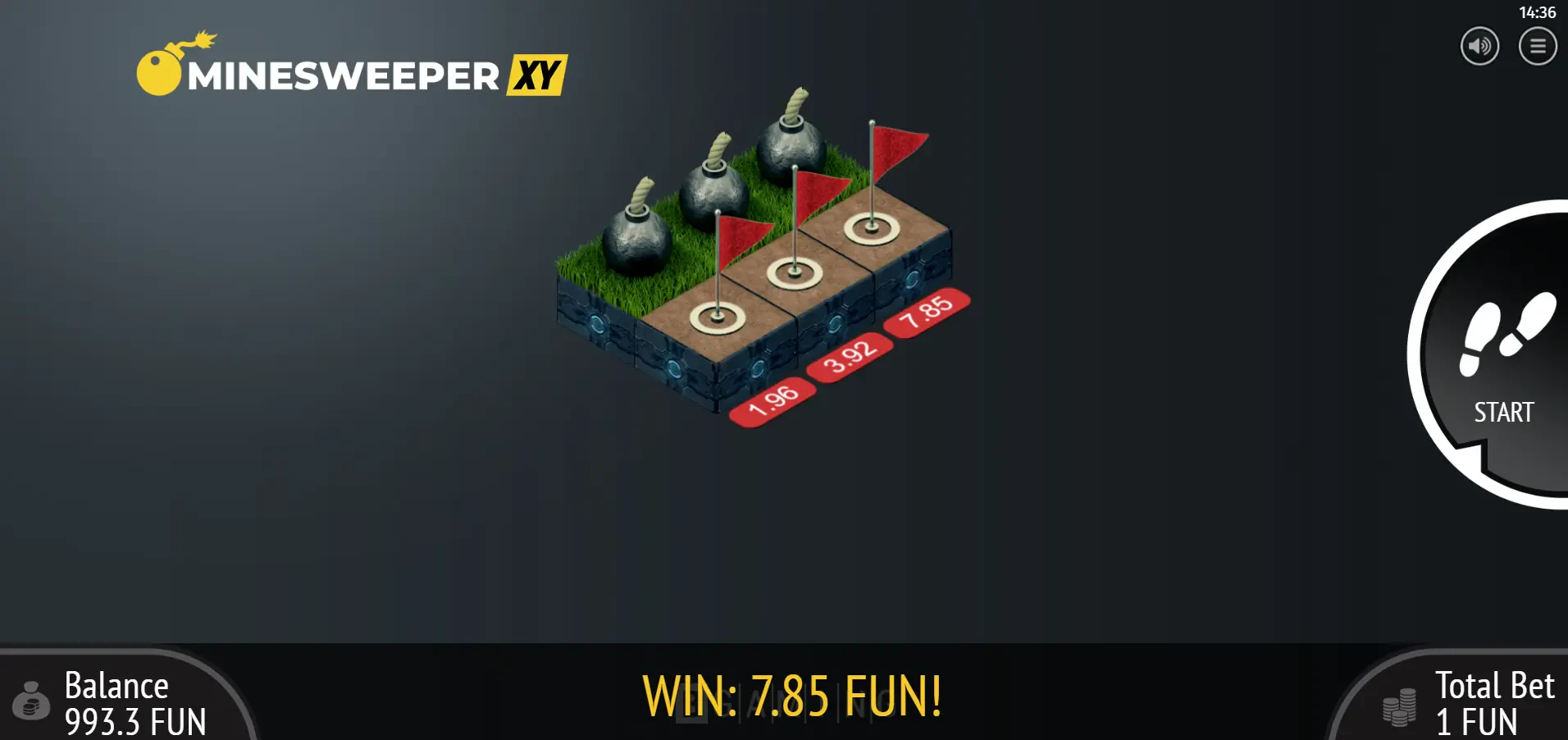 Minesweeper XY - 2x3 Field