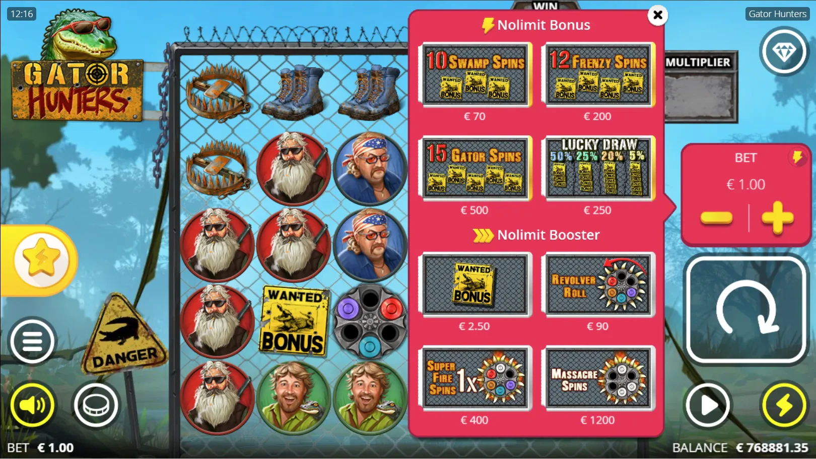 no limit booster et bonus