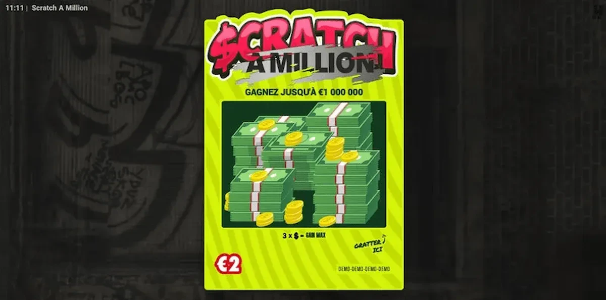 Vous pourrez remporter 1 million d’euros sur Scratch A Million d’Hacksaw Gaming