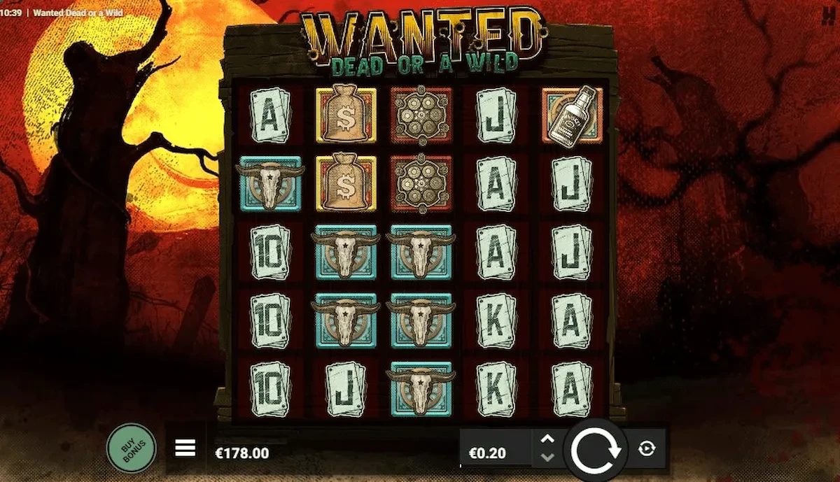 Wanted Dead or a Wild est une machine à sous sur laquelle vous pourrez gagner jusqu’à 12 500 fois votre mise de départ