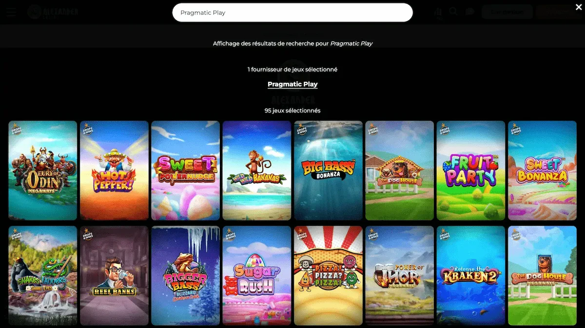 providers alexander casino