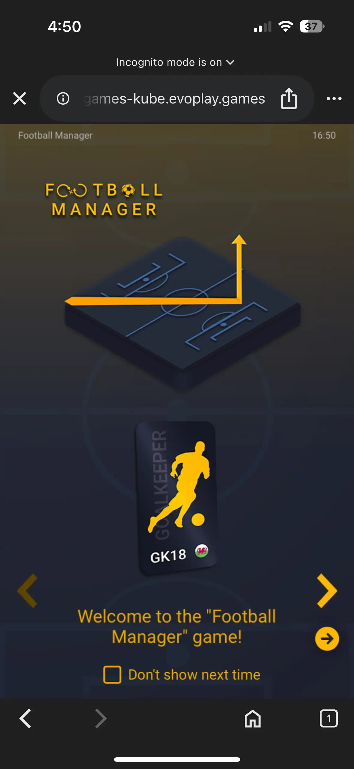 Football Manager Landing Page
