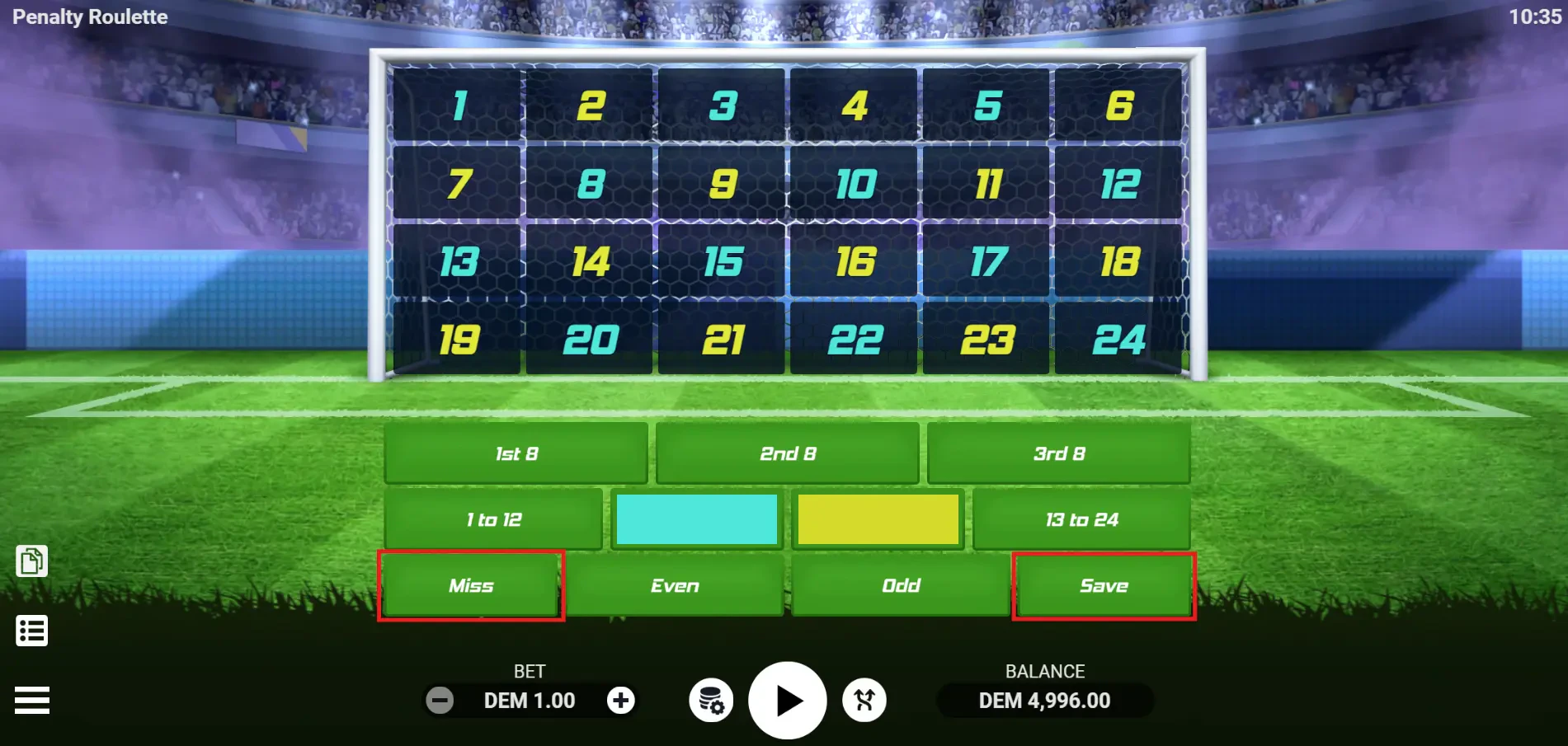 Penalty Roulette - Miss and Save