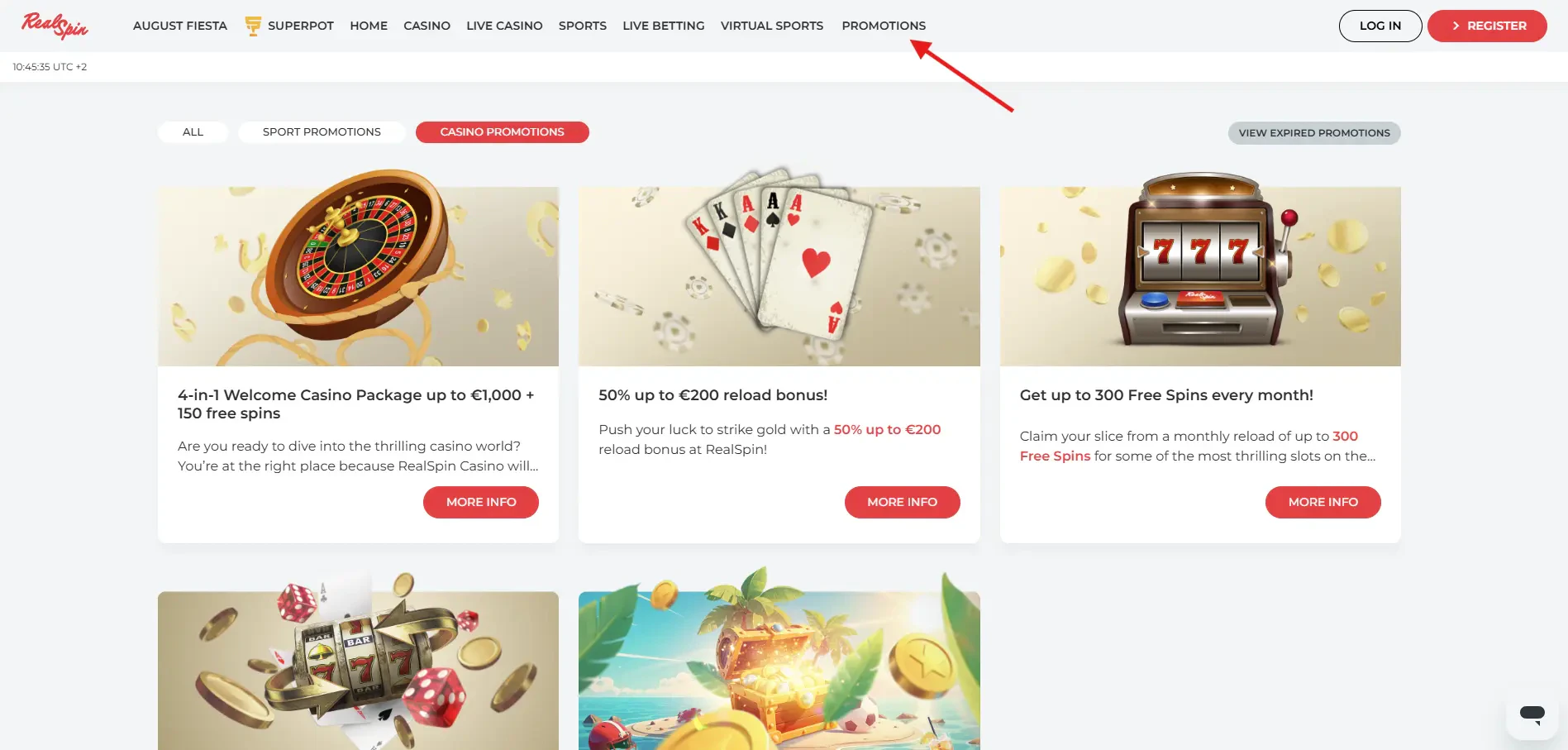 RealSpin Casino Promotions